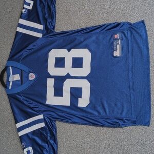Vintage Reebok Indianapolis Colts Gary Brackett Jersey Size Medium in Blue NFL